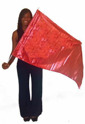 36-inch-flag-red with model
